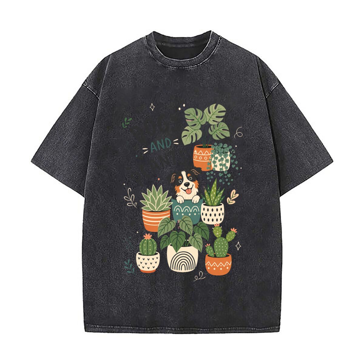 Plant Parental - Kaos Streetwear Longgar Bergaya Distressed dengan
