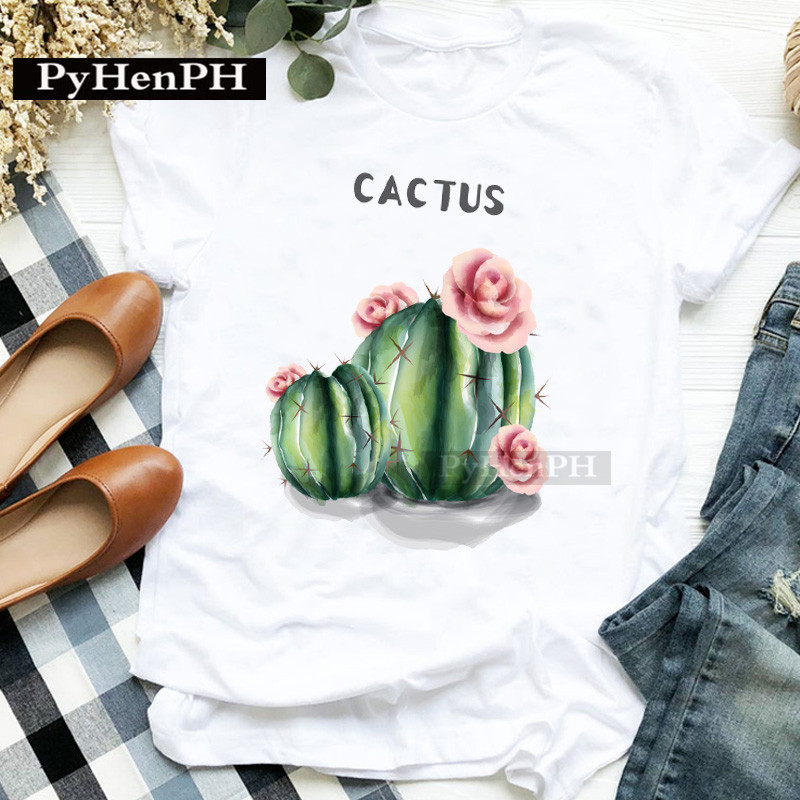 Kaos Wanita Motif Kaktus Lenga - Plant Parental ulasan dan harga